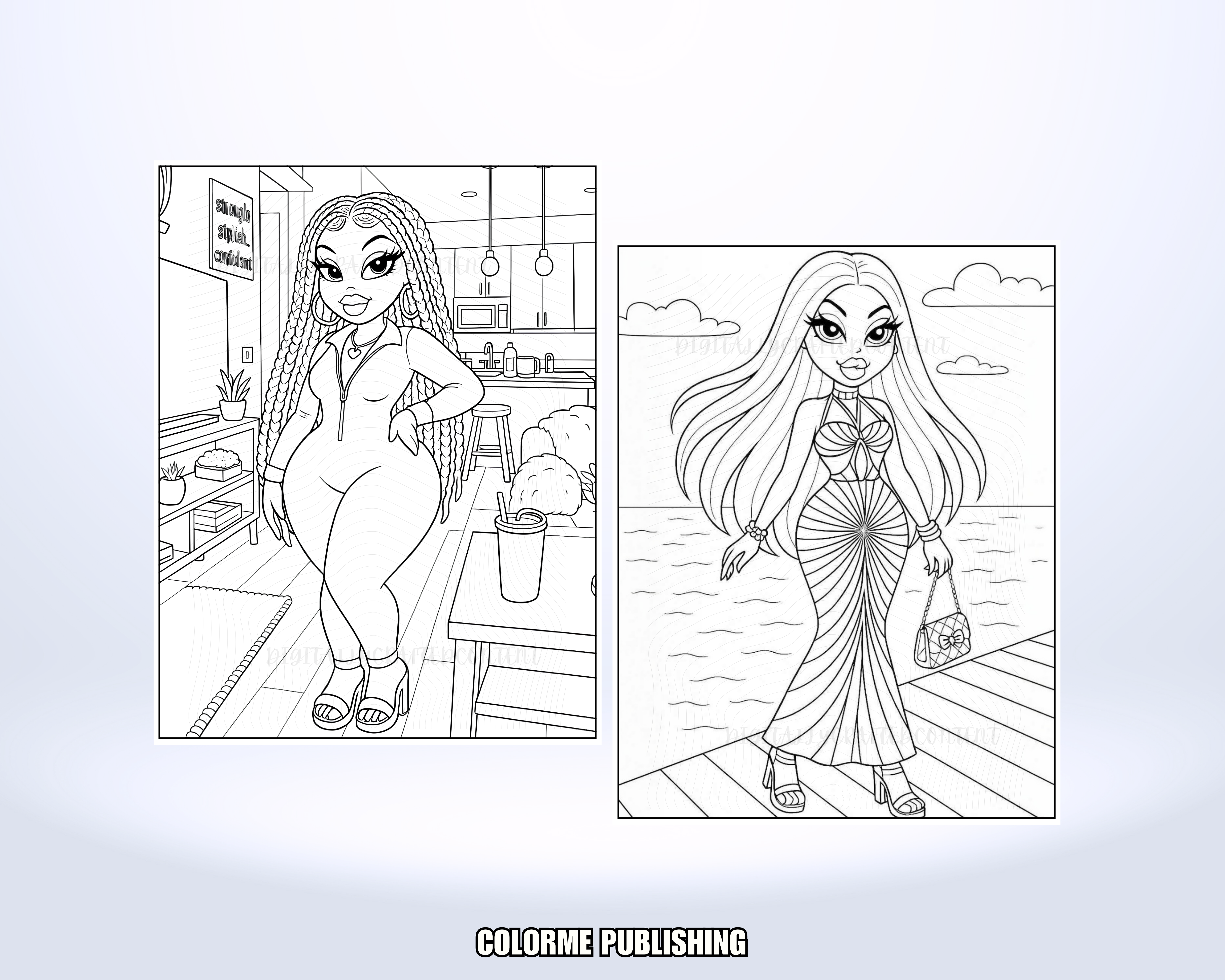 Diva Scenes 2 Coloring Book : 30 Coloring Pages of Fashion Dolls