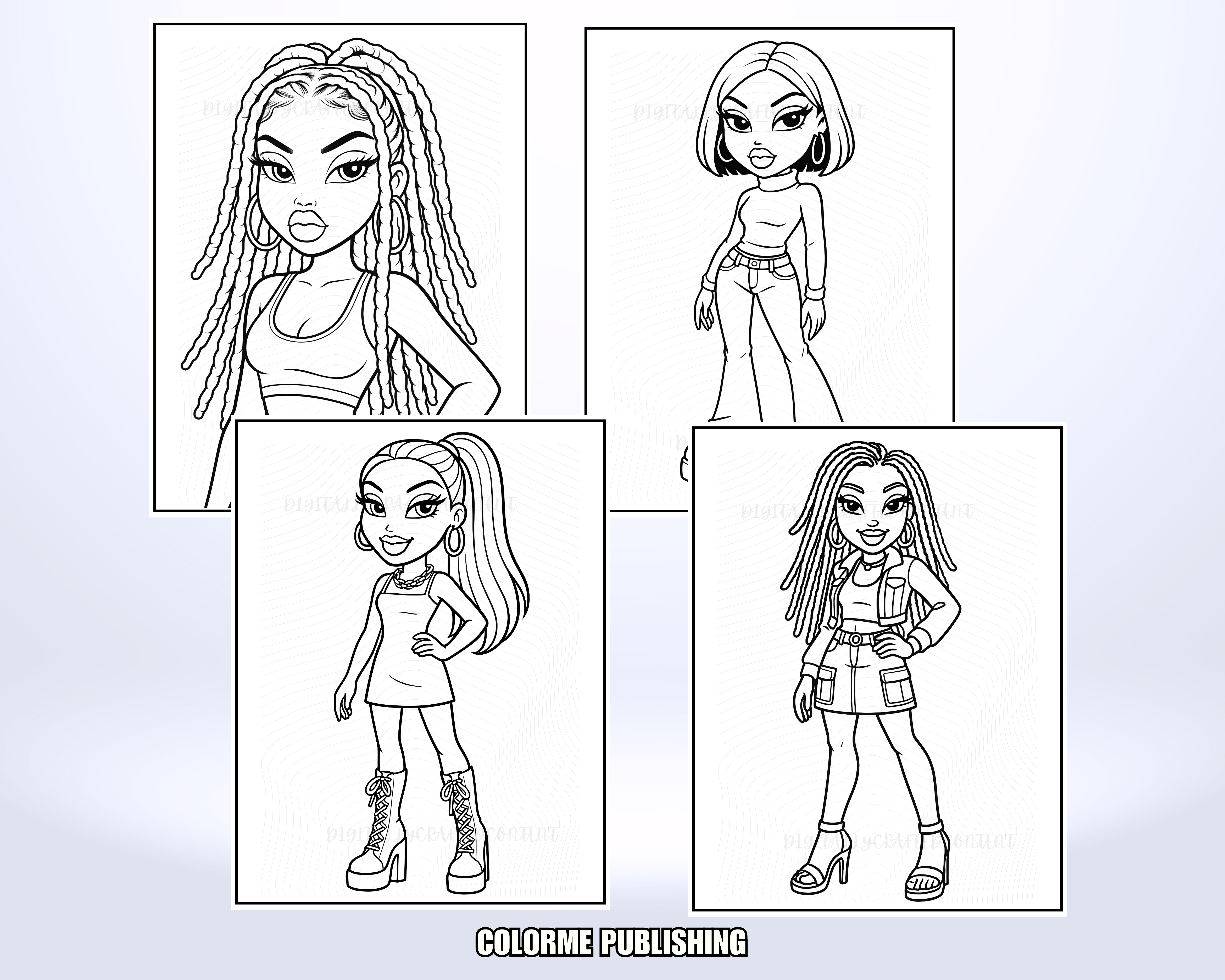 Divas Fashion Coloring Book: 30 Coloring Pages, Dolls - Spiral Edition Physical Book