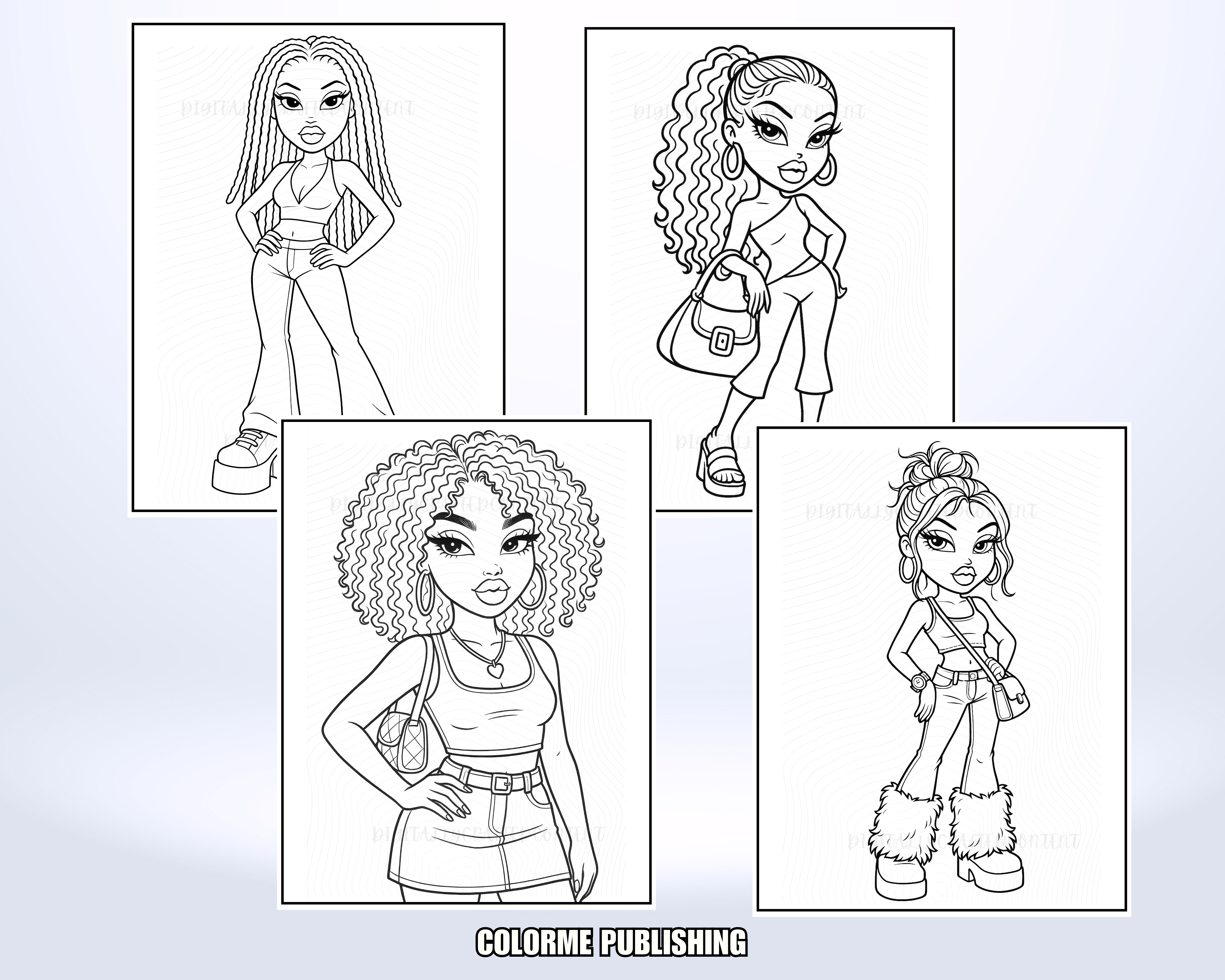 Divas 2 Fashion Coloring Book: 30 Coloring Pages, Dolls - Spiral Edition Physical Book