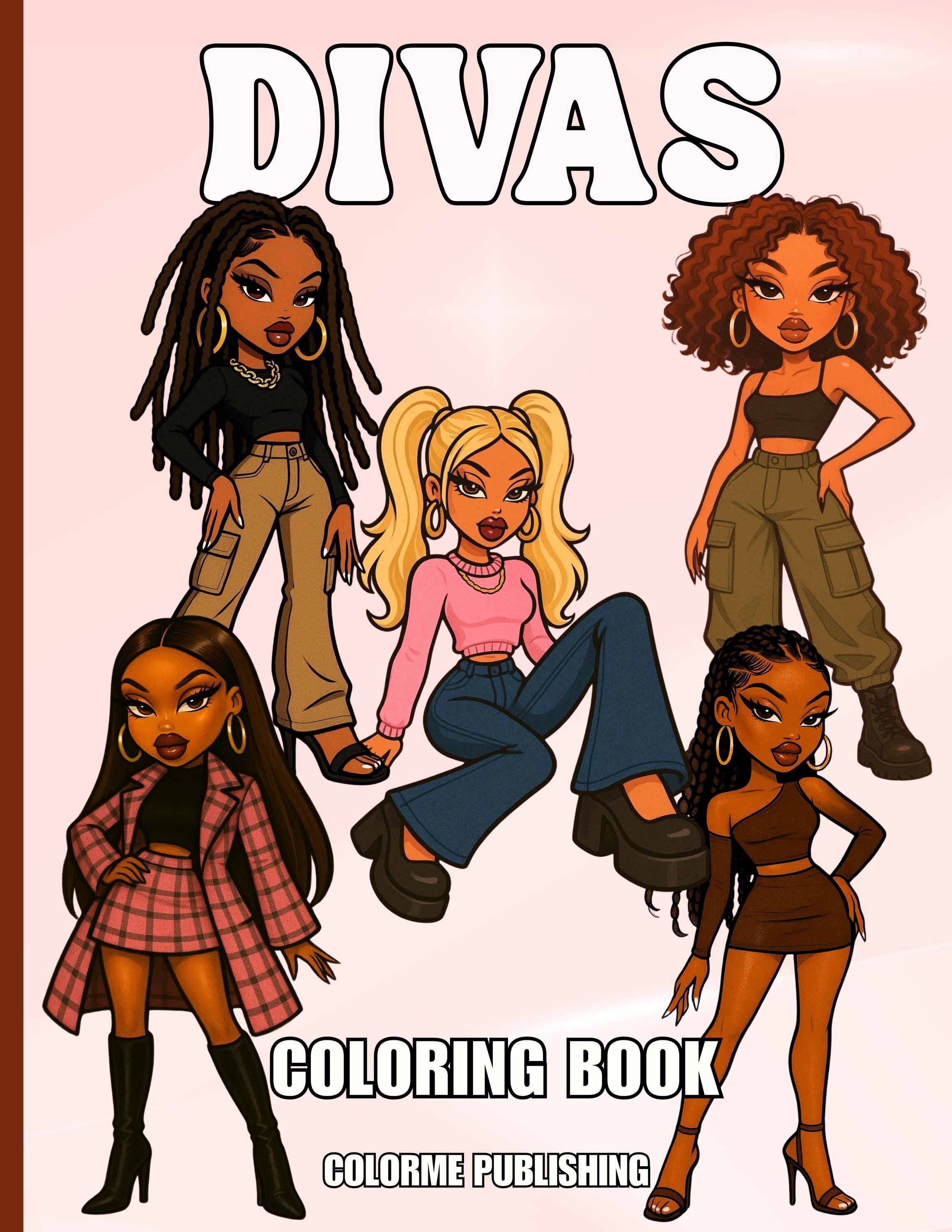 Diva Fashion Coloring Book: 30 Coloring Pages, Dolls - Physical Book