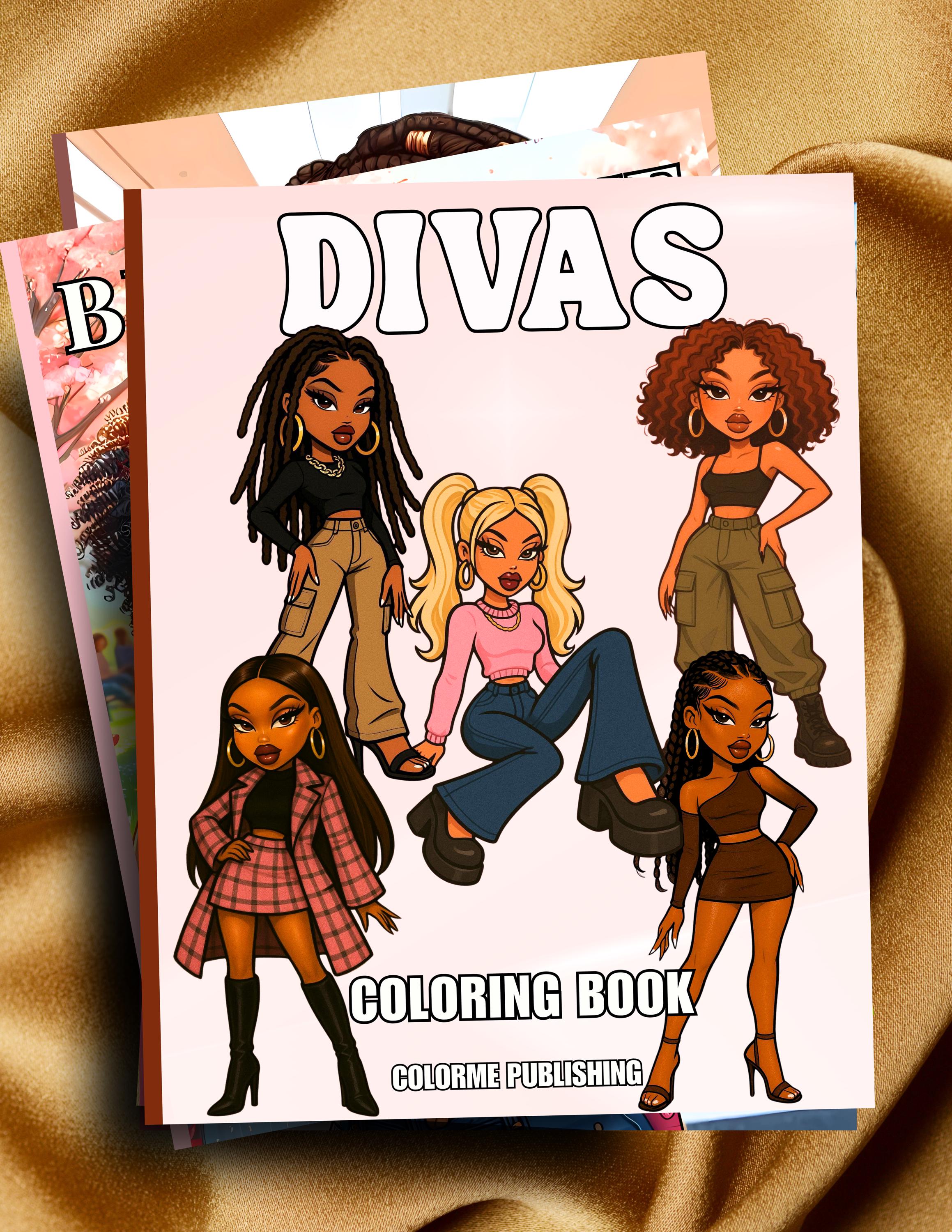 Divas Couples Edition Fashion Coloring Book: 30 Coloring Pages, Dolls - Spiral Edition Physical Book