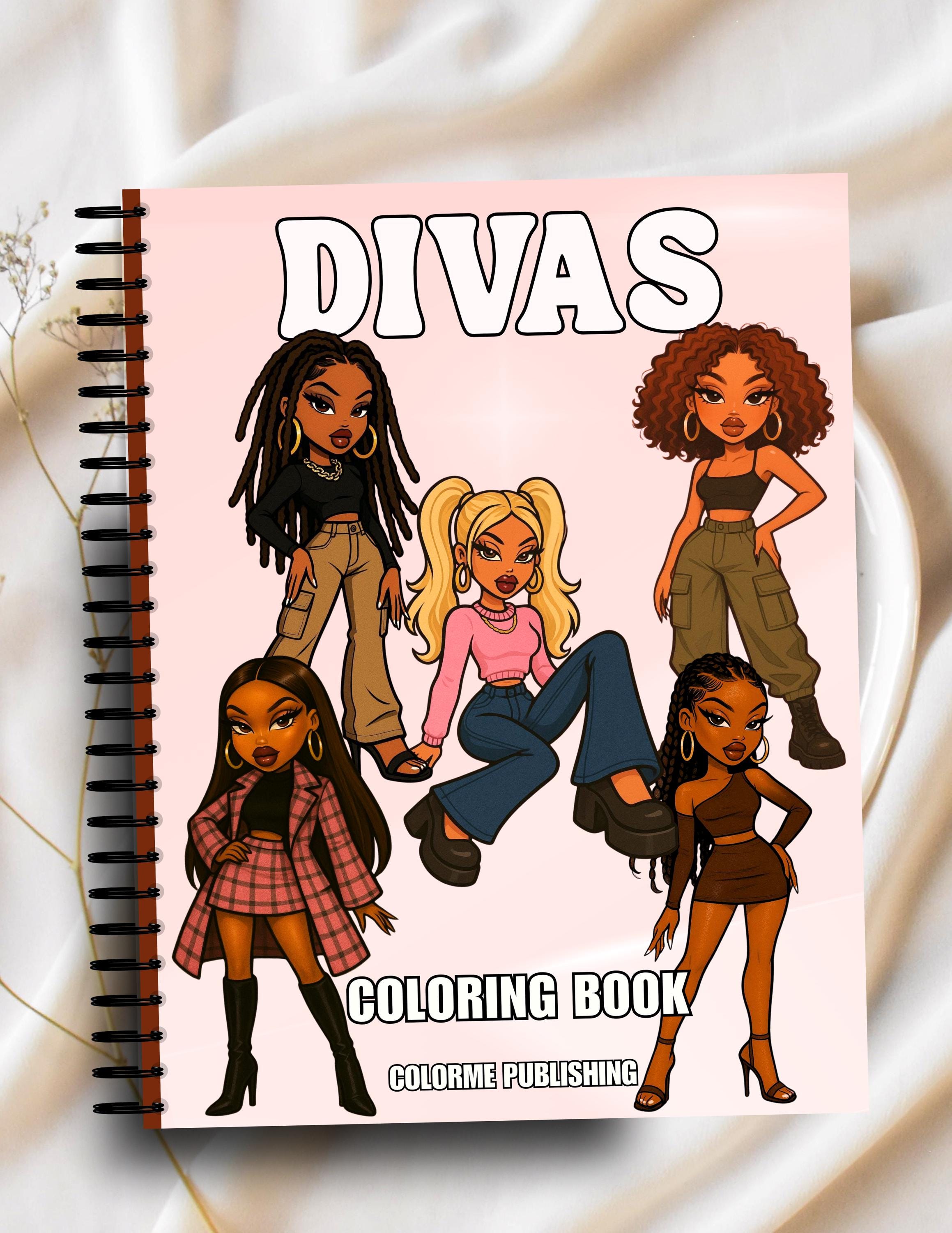 Divas Coloring Book & 6 Stickers Sheets