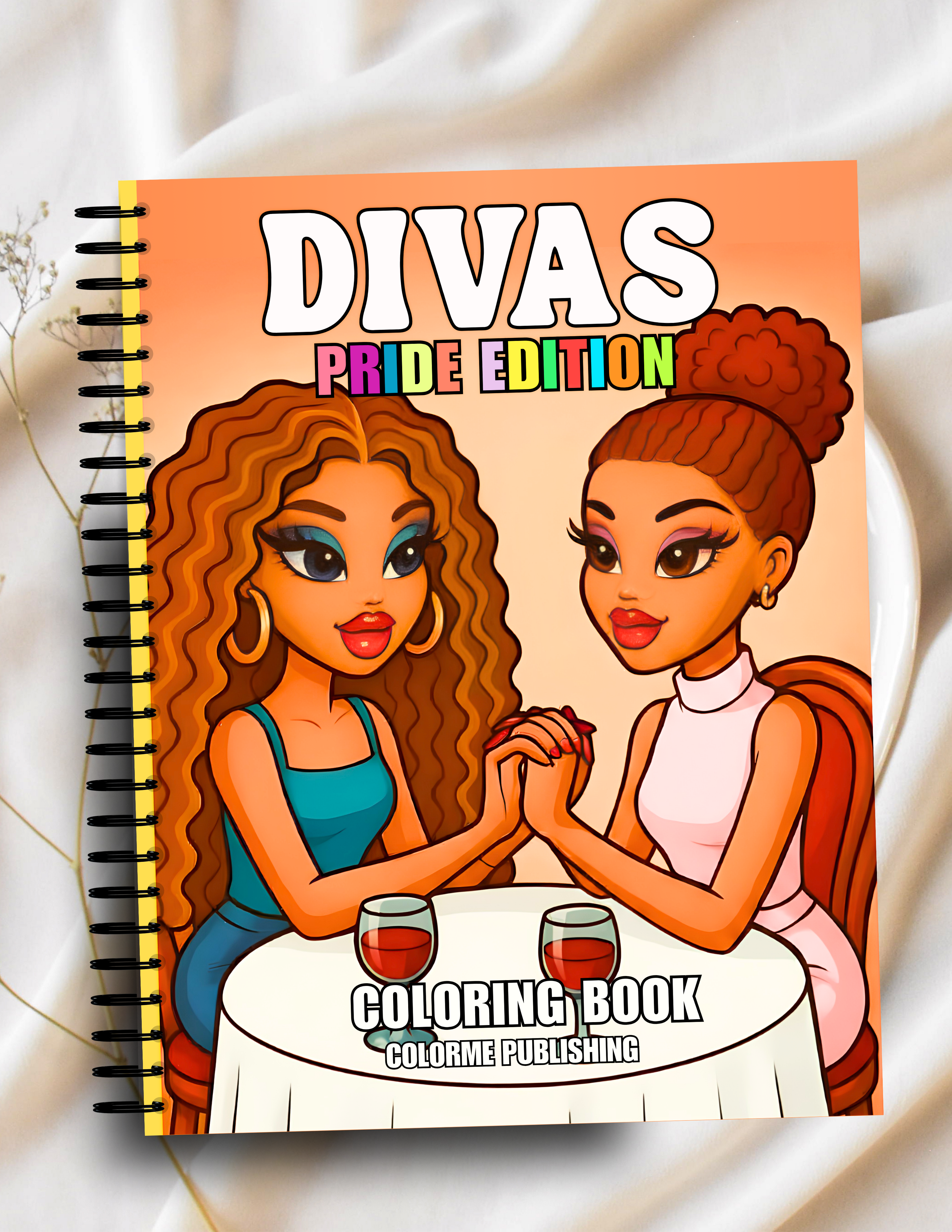 Divas Pride Couples Edition Spiral Coloring Book: 30 Coloring Pages, Dolls