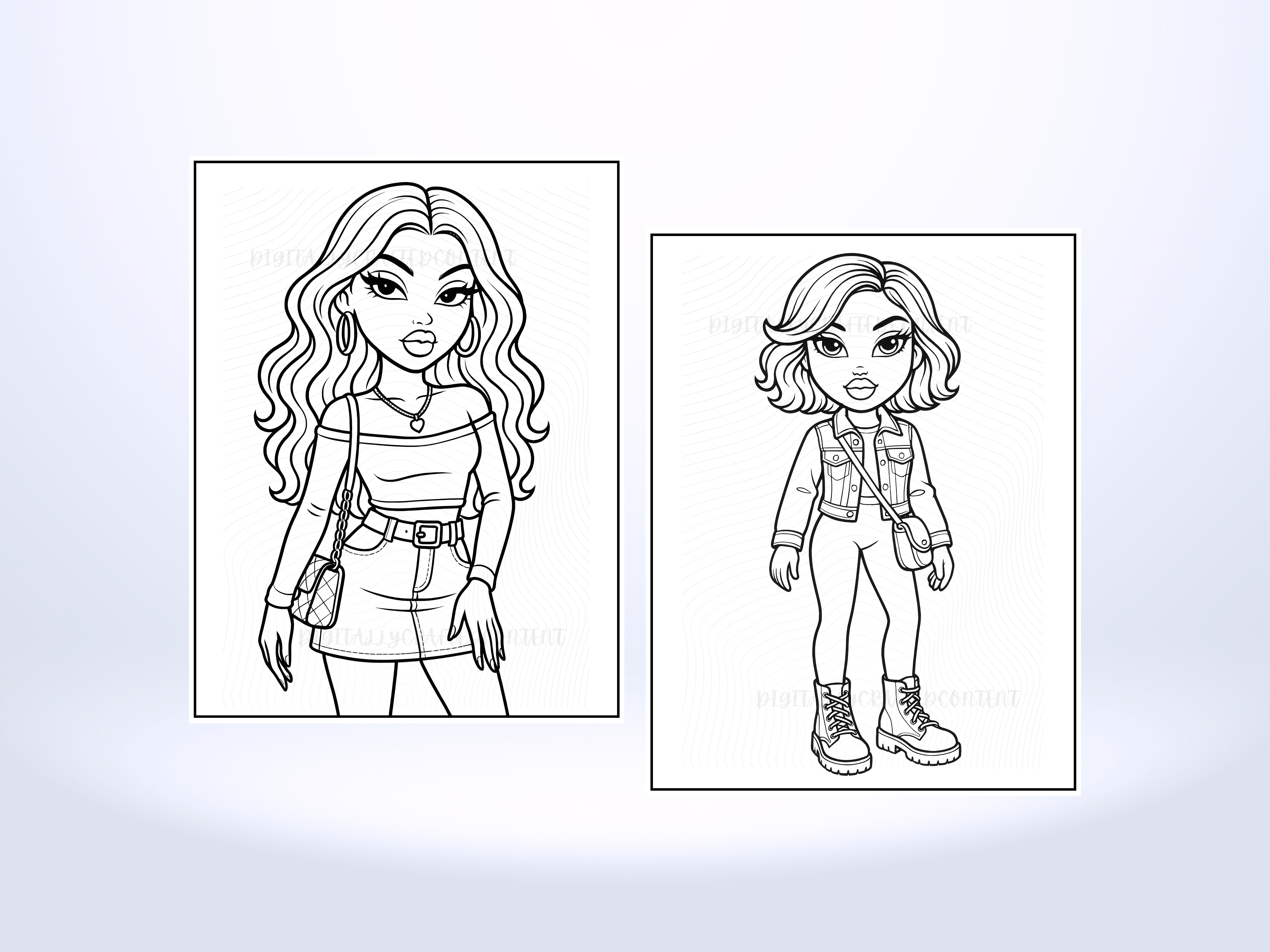Divas 2 Fashion Coloring Book: 30 Coloring Pages, Dolls - Spiral Edition Physical Book