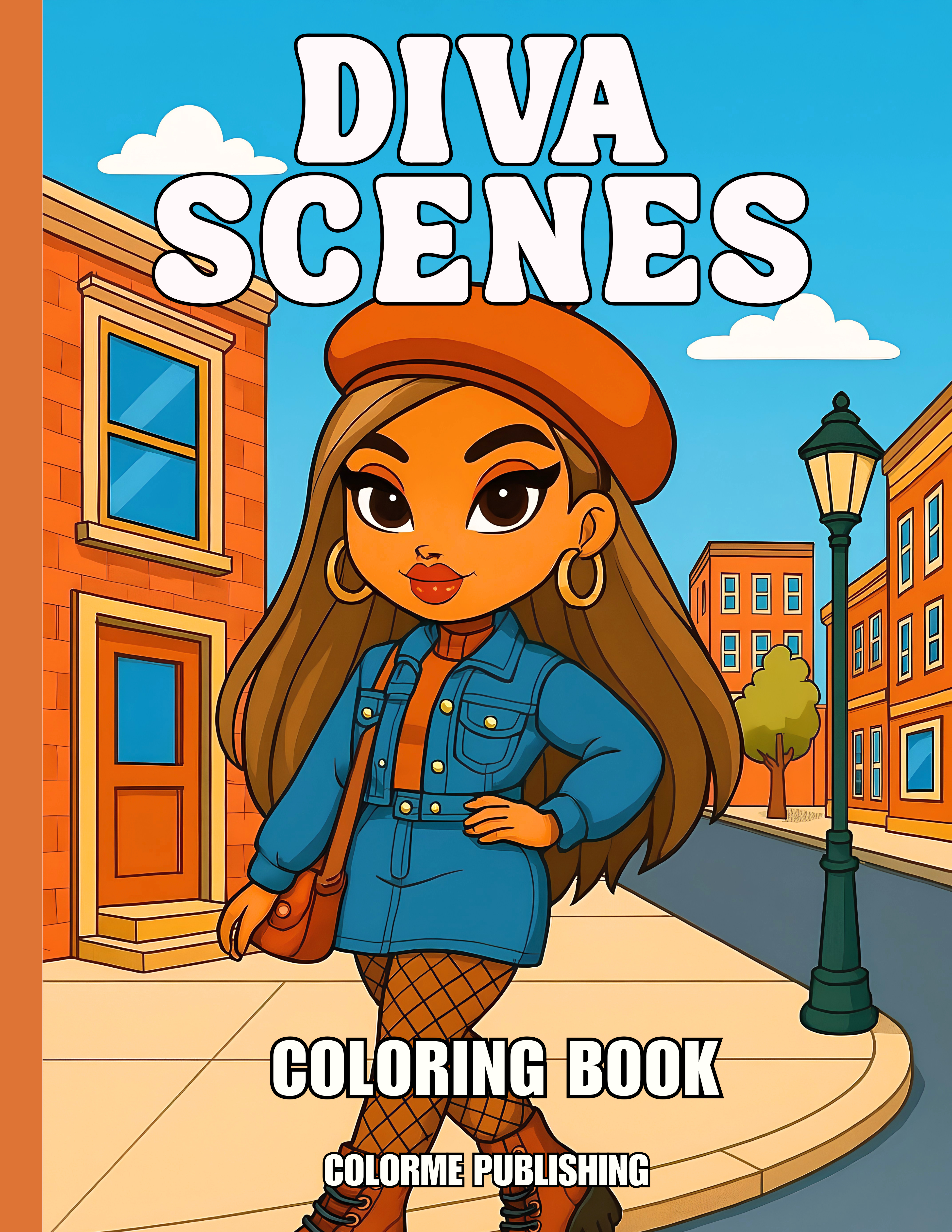 Diva Scenes Coloring Book : 30 Coloring Pages of Fashion Dolls