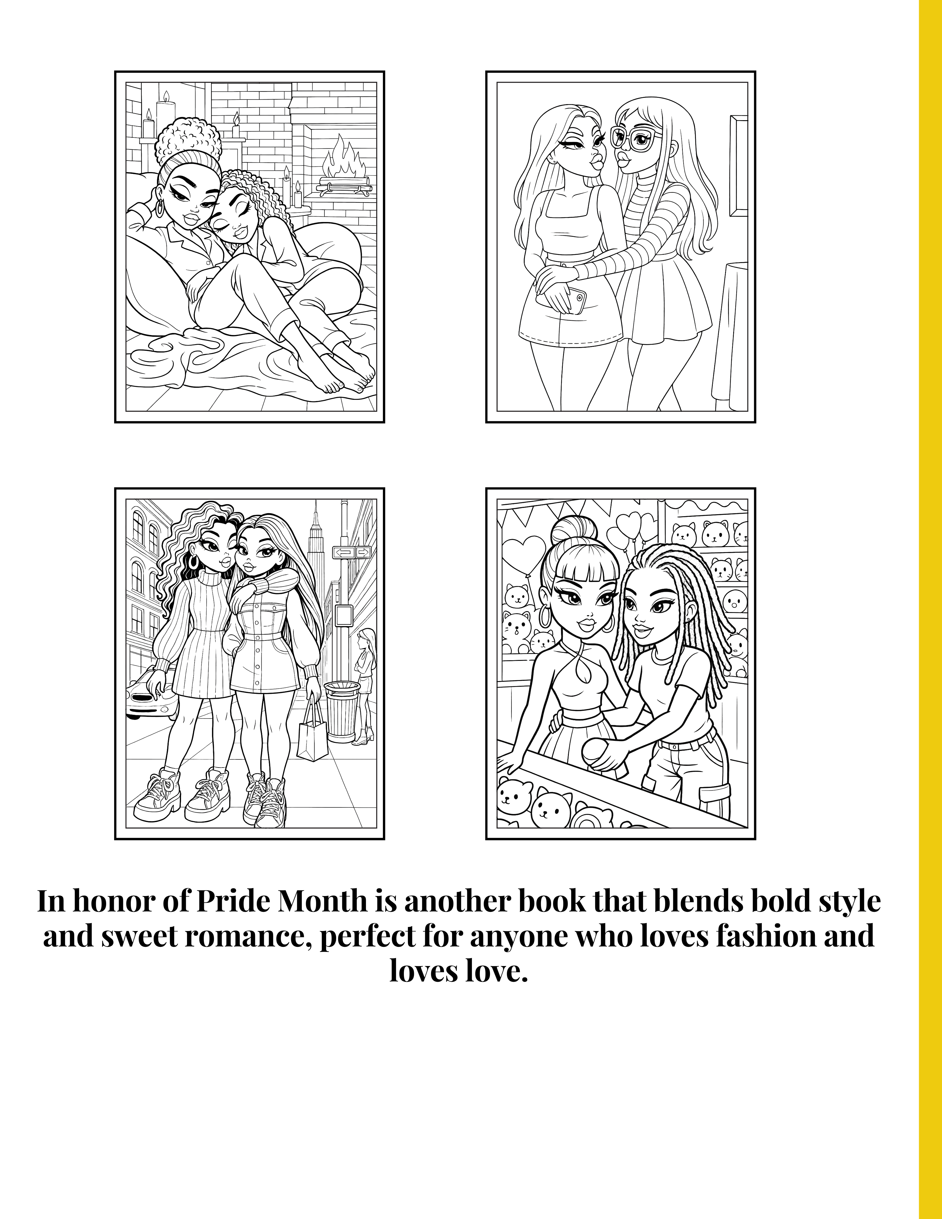 Divas Pride Couples Edition Spiral Coloring Book: 30 Coloring Pages, Dolls