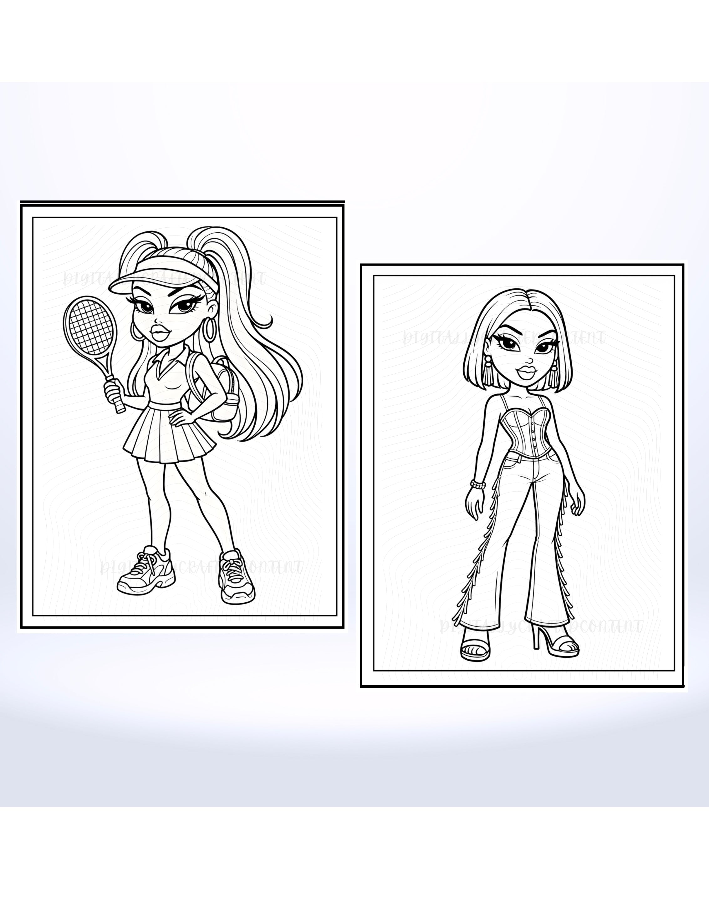 Divas 3 Coloring Book Spiral: 30 Coloring Pages, Fashion Dolls