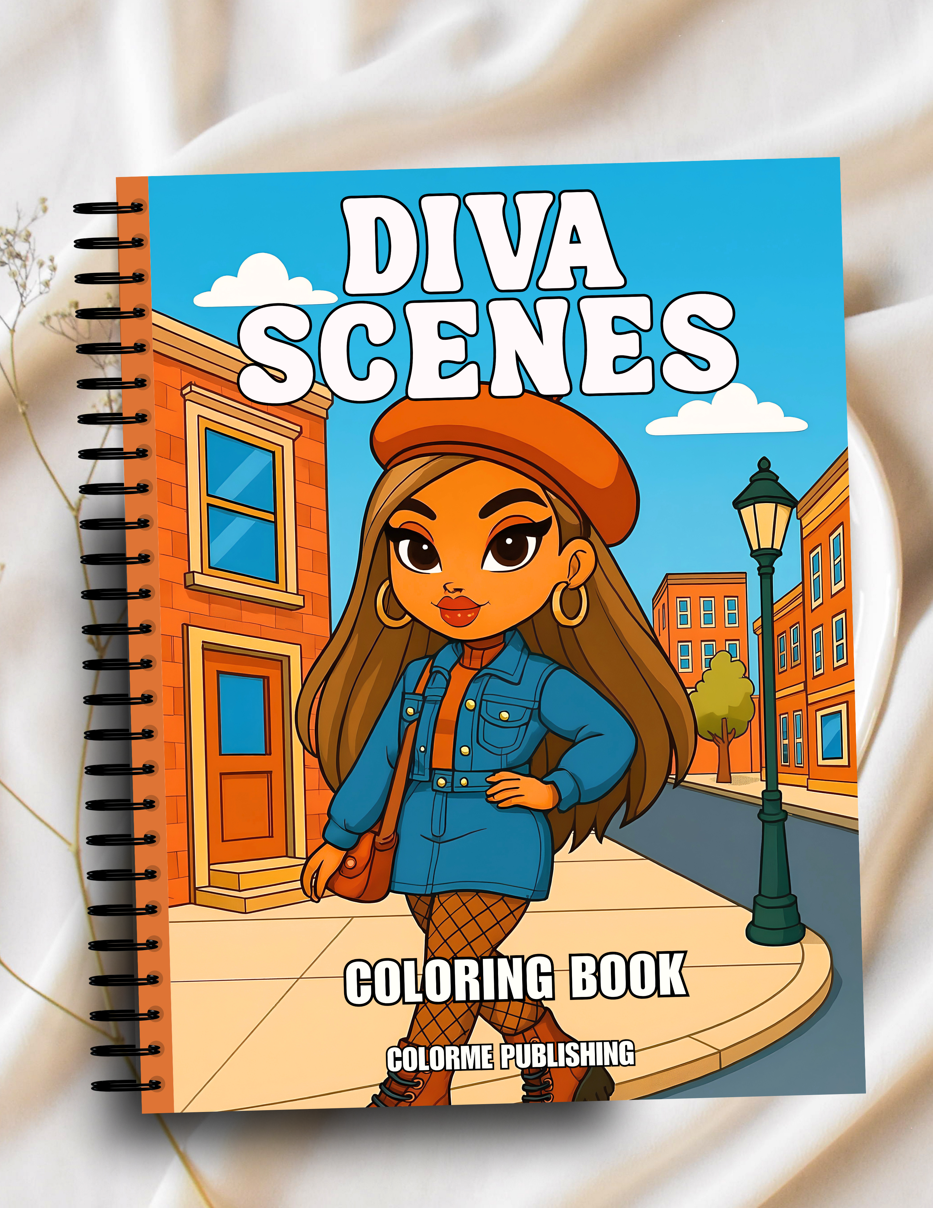 Diva Scenes Coloring Book : 30 Coloring Pages of Fashion Dolls