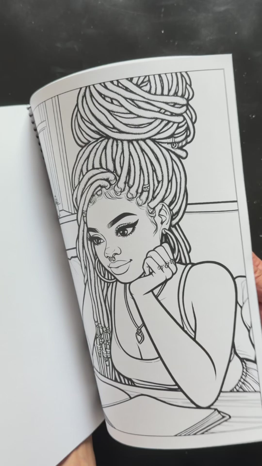 The Everyday Black Woman Spiral Coloring Book - 40 Coloring Pages of Black Women, Black Girls