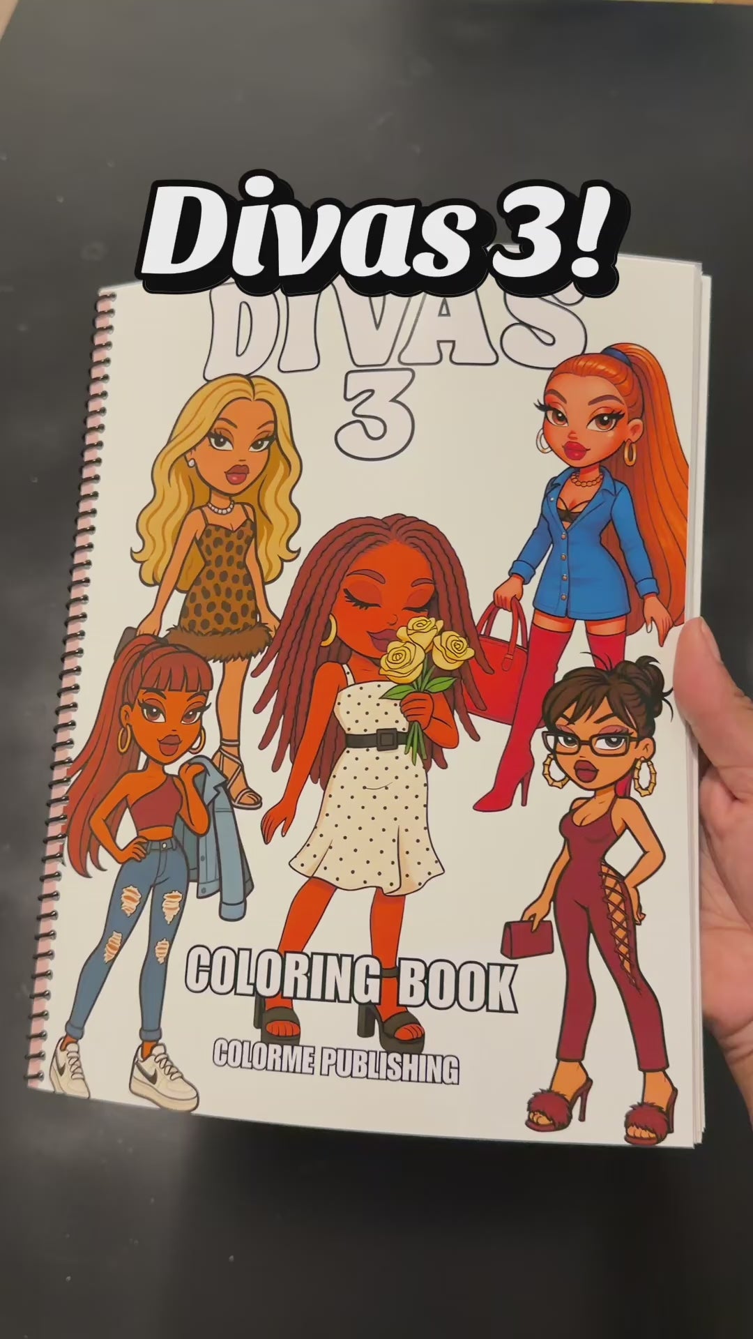 Divas 3 Coloring Book Spiral: 30 Coloring Pages, Fashion Dolls